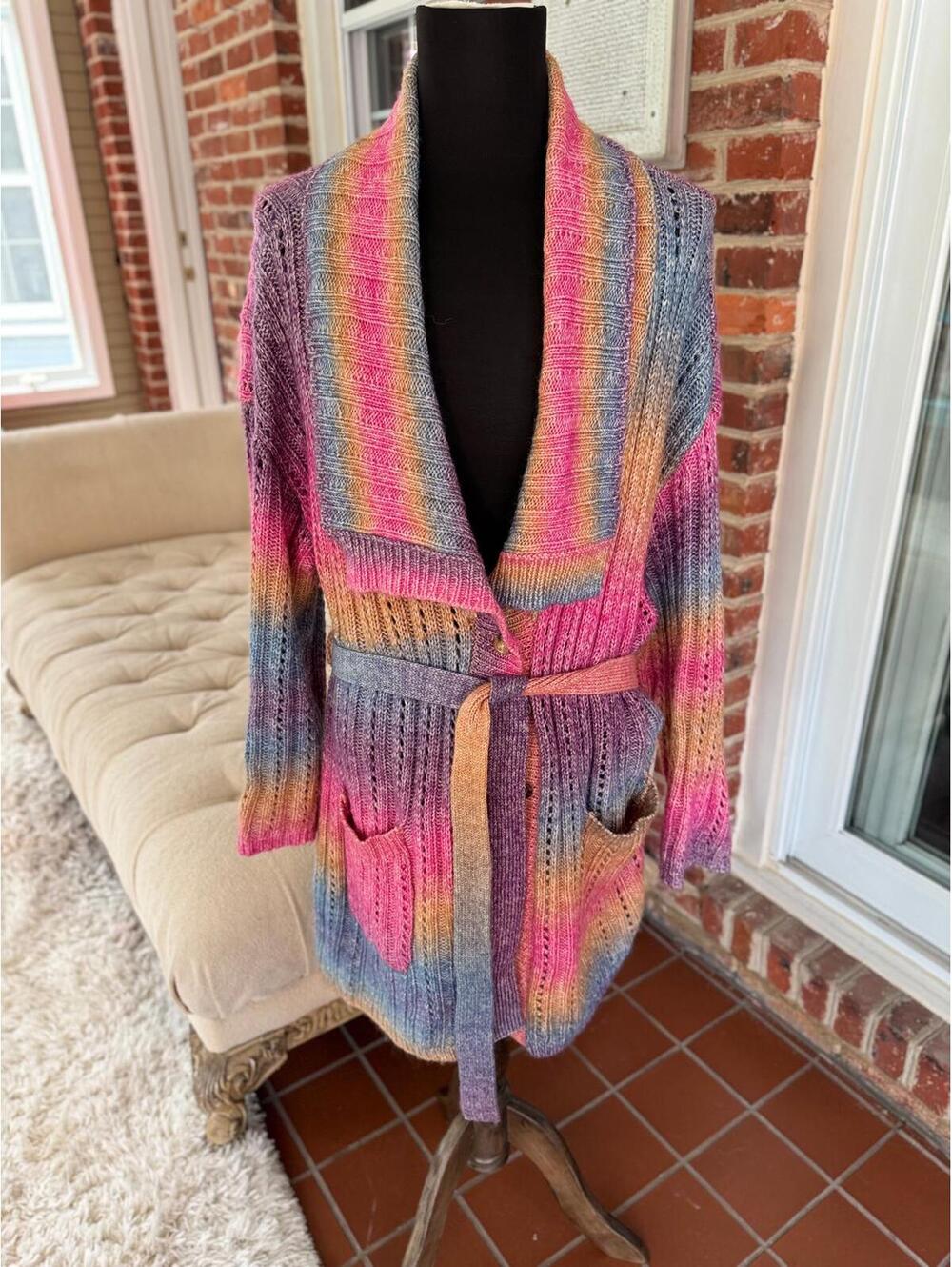 ModCloth Rainbow Stripe Sweater 3X